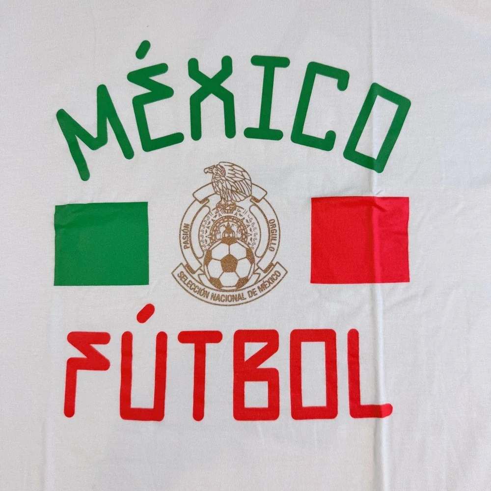 adidas Mexico Futbol Graphic T-Shirt Short Sleeve White Mens 2XL NWT
